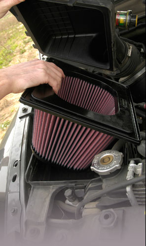 Cotton Air Filter Installed