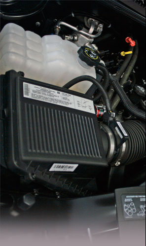 Silverado truck air box with air filter